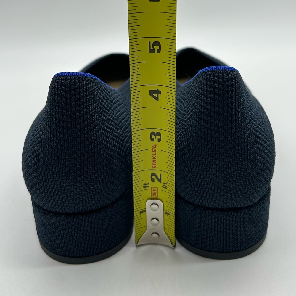 Rothy’s The High Point Knit Heels Navy Blue Sustainable Shoes Size 12 New In Box - Picture 8 of 12
